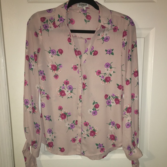 Express Slim Fit Portofino Shirt with Tie Sleeves - Picture 2 of 7